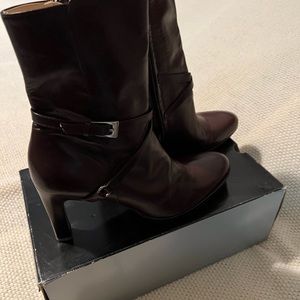 Womens brown leather boots